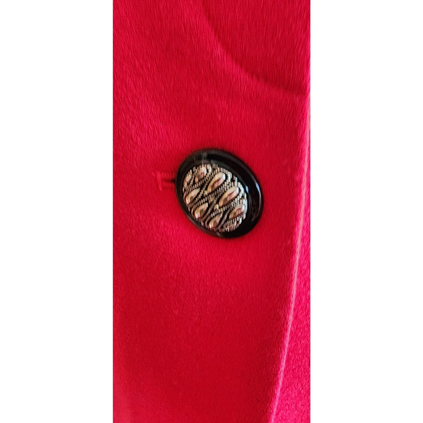 Vintage 80s Red Blazer by Kasper Single Button Closure