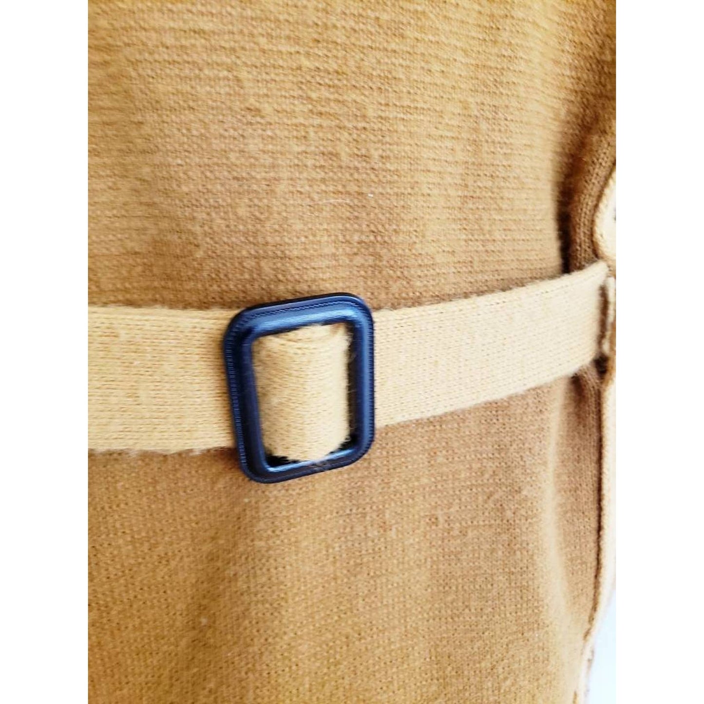 Vintage 70 Mens Sweater Mustard Yellow Sweater Adjustable Buckle Belt