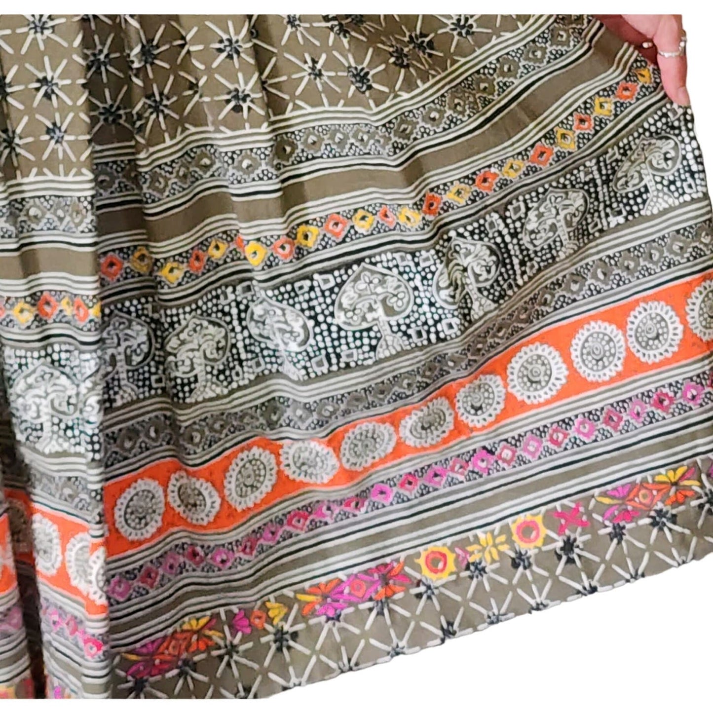 Vintage 70s Sun Dress Multicolored Cotton Print Hal Hardin