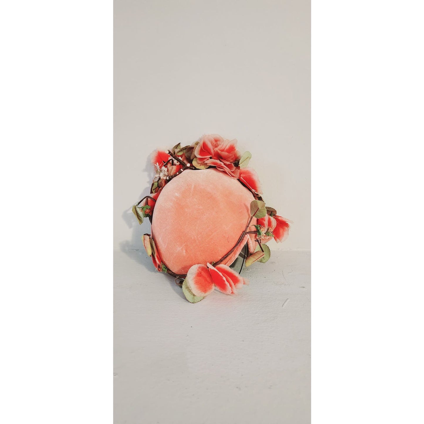 Vintage 50s Pink Flower Hat Wreath Fairy Mr Arnold