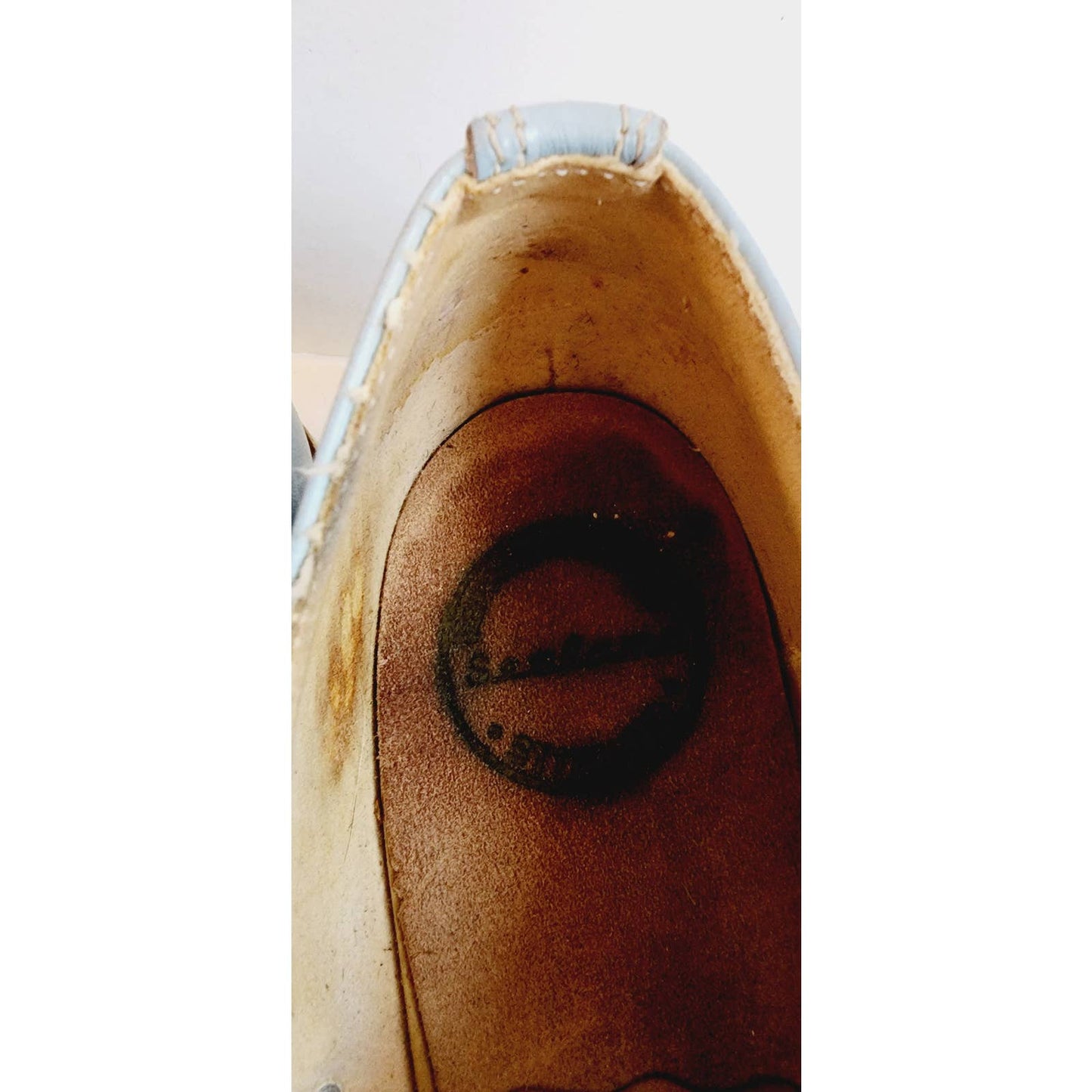 Vintage 50s Sealand Shoes Ladies Bowling or Saddle Lace Ups Blue White 10.5