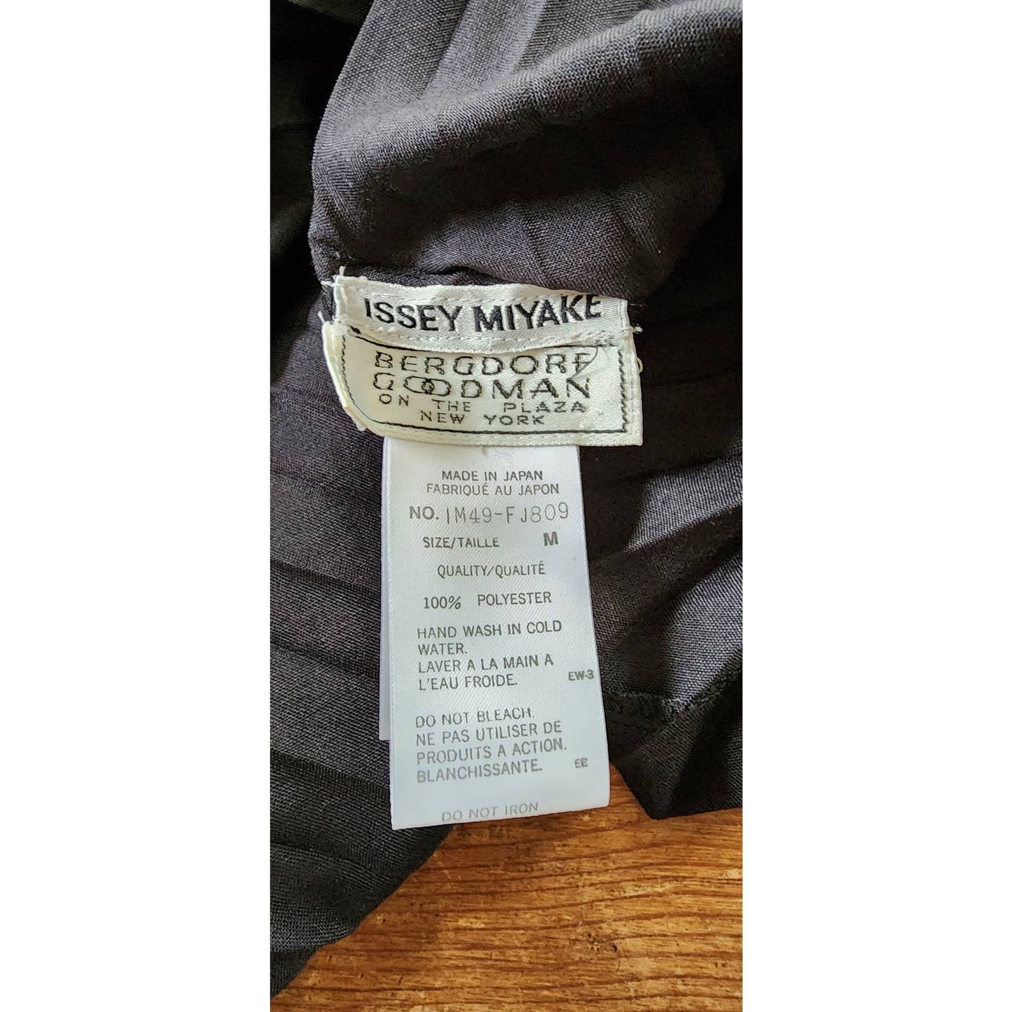 Vintage 90s Issey Miyake Blouse Jacket Pleated Black White