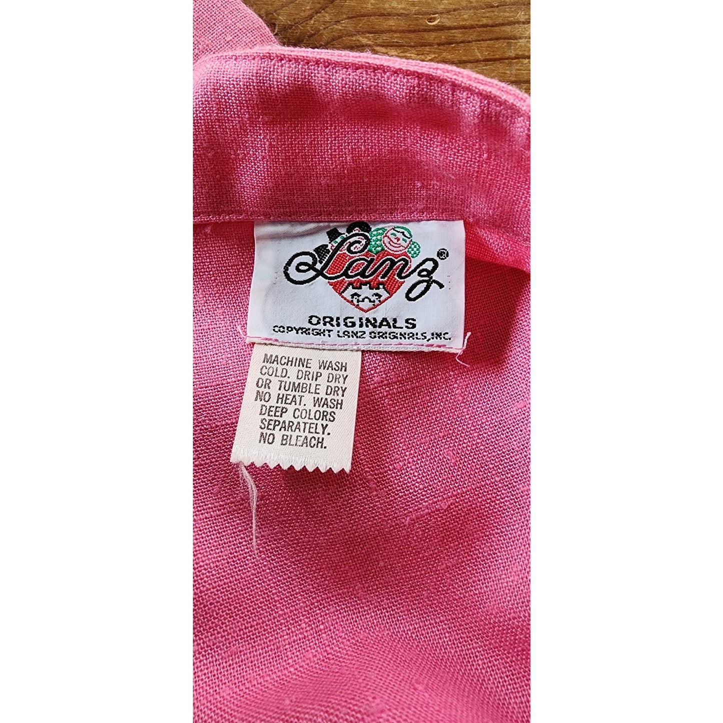 Vintage 80s Pink Cropped Jacket Lanz Short Sleeved