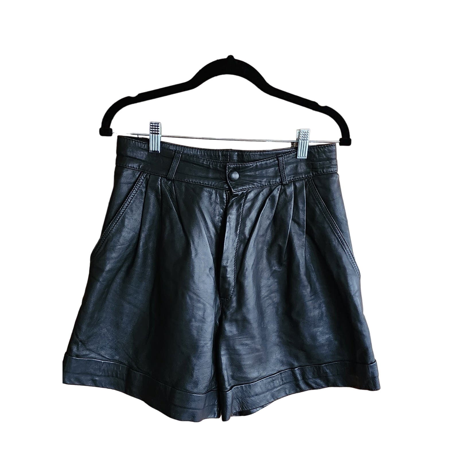 Vintage deals leather shorts