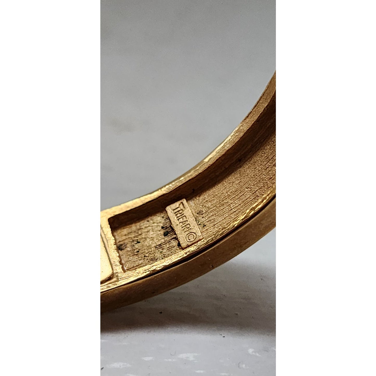 Vintage Modernist Trifari Bracelet Enamel Orange Red White Geometric