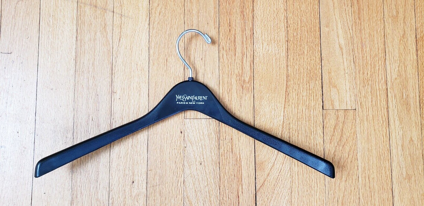 Saint Laurent Paris Hanger Size 17" Black Molded Plastic