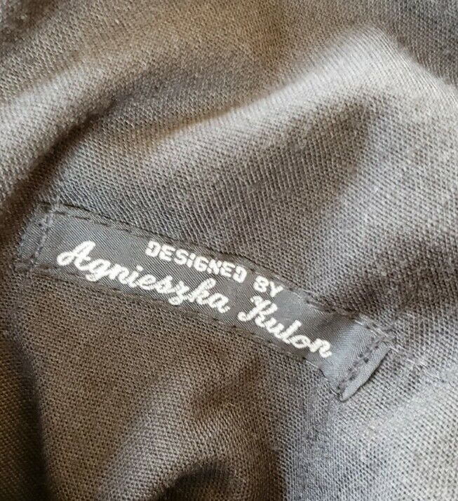 Black Leather Handmade Shoulder Bag Oversized Designer Agnieszka Kulon