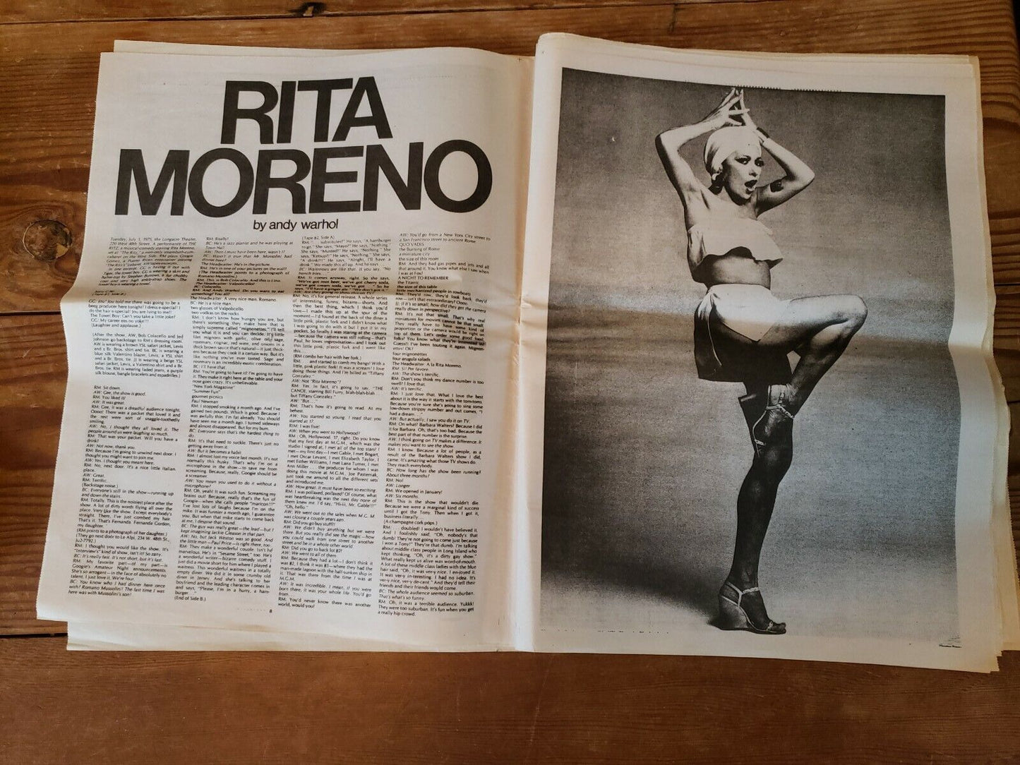 Andy Warhol Interview Magazine August 1975 W/Antonio Lopez Puerto Rico Focus