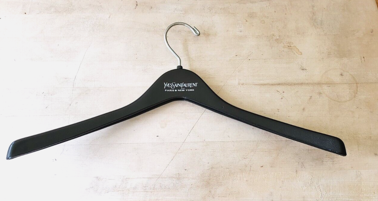 Saint Laurent Paris Hanger Size 17" Black Molded Plastic