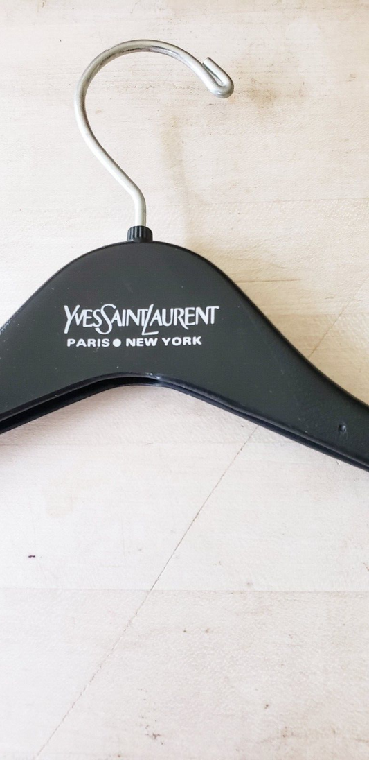 Saint Laurent Paris Hanger Size 17" Black Molded Plastic