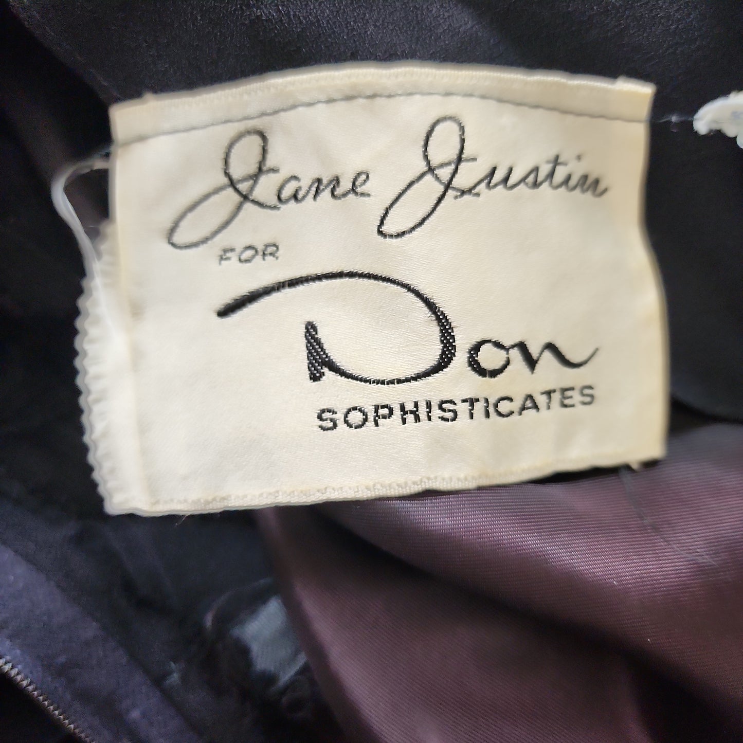 60s Black Mod Dress with White Collar and Cuffs & Pleated Skirt Wednesday Adams Style / S