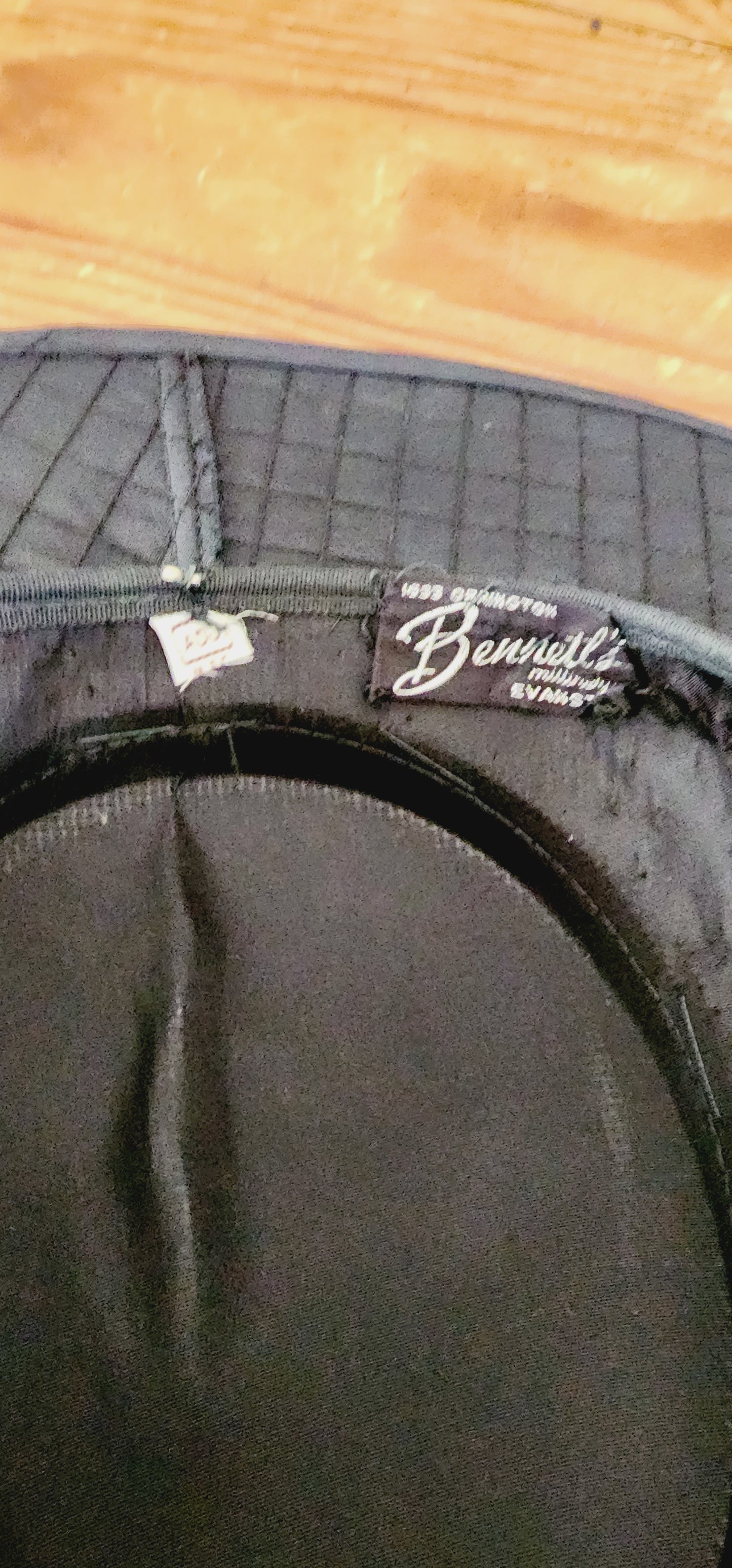 50s Black Platter Hat Midcentury New Look Style Saucer Pancake Bennett's Millinery Evanston