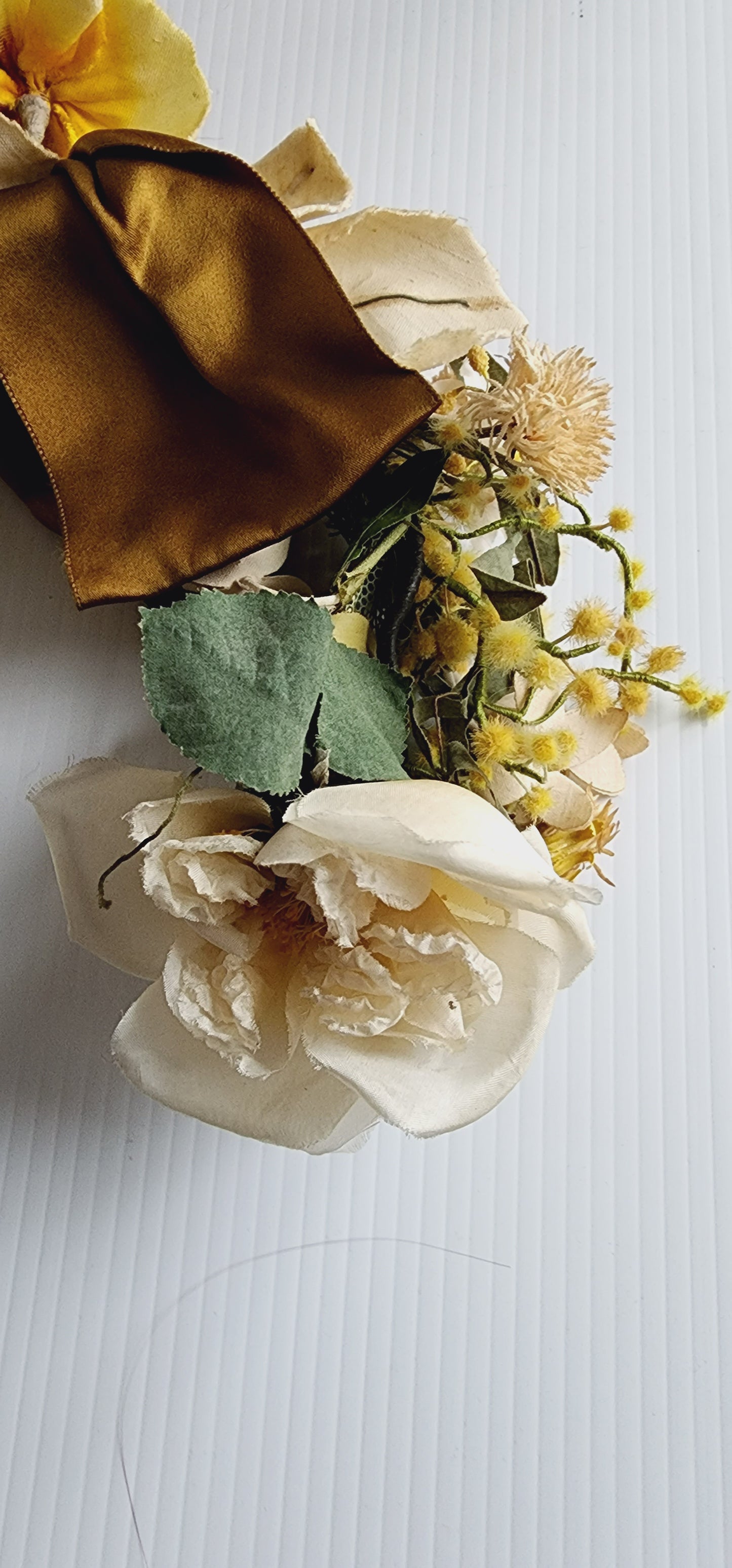 1940s Floral Headband Garland Hat Fascinator Vintage Bridal Headpiece Wedding