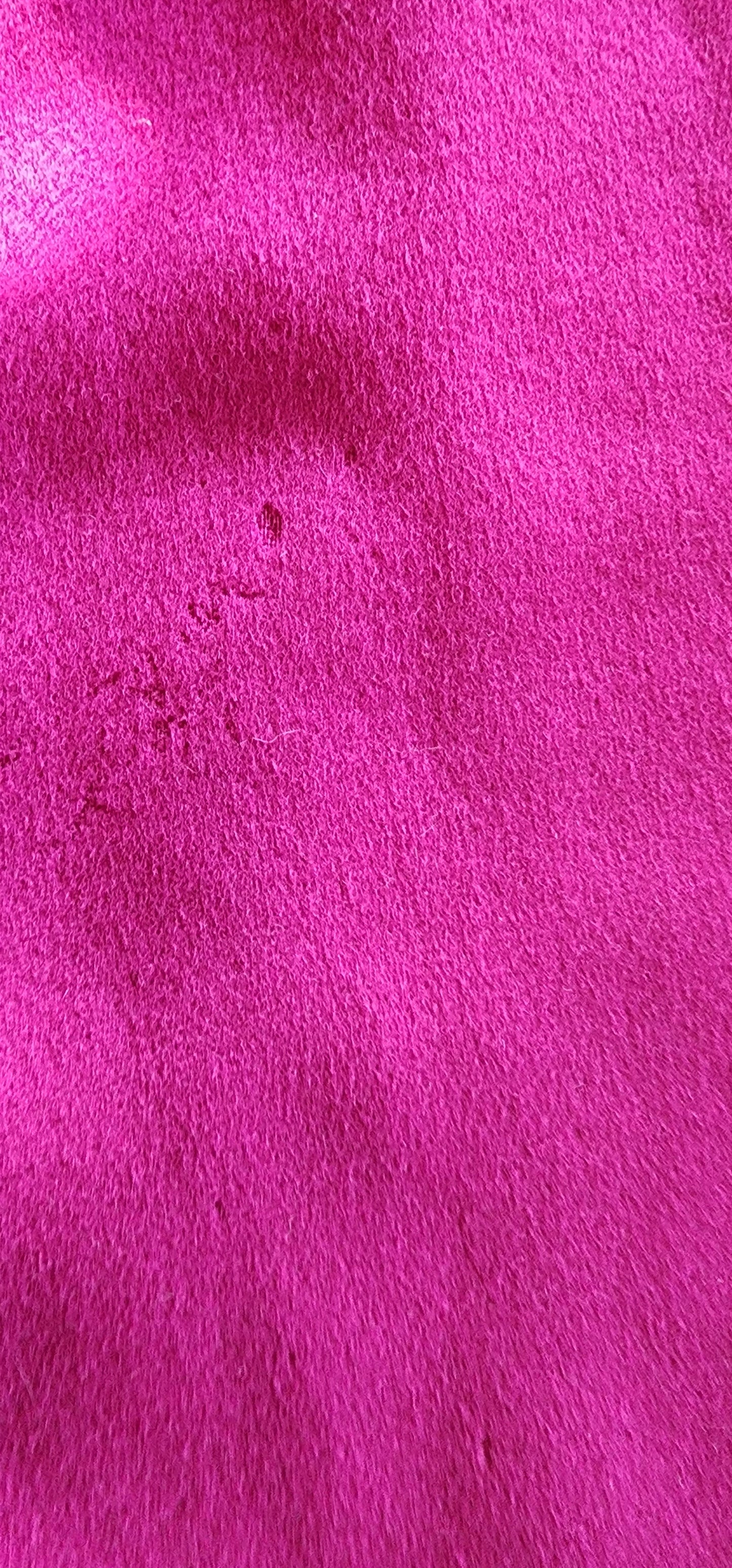60s Lilli Ann Coat Fuschia Pink Wool White Mink Fur Collar A Line Large