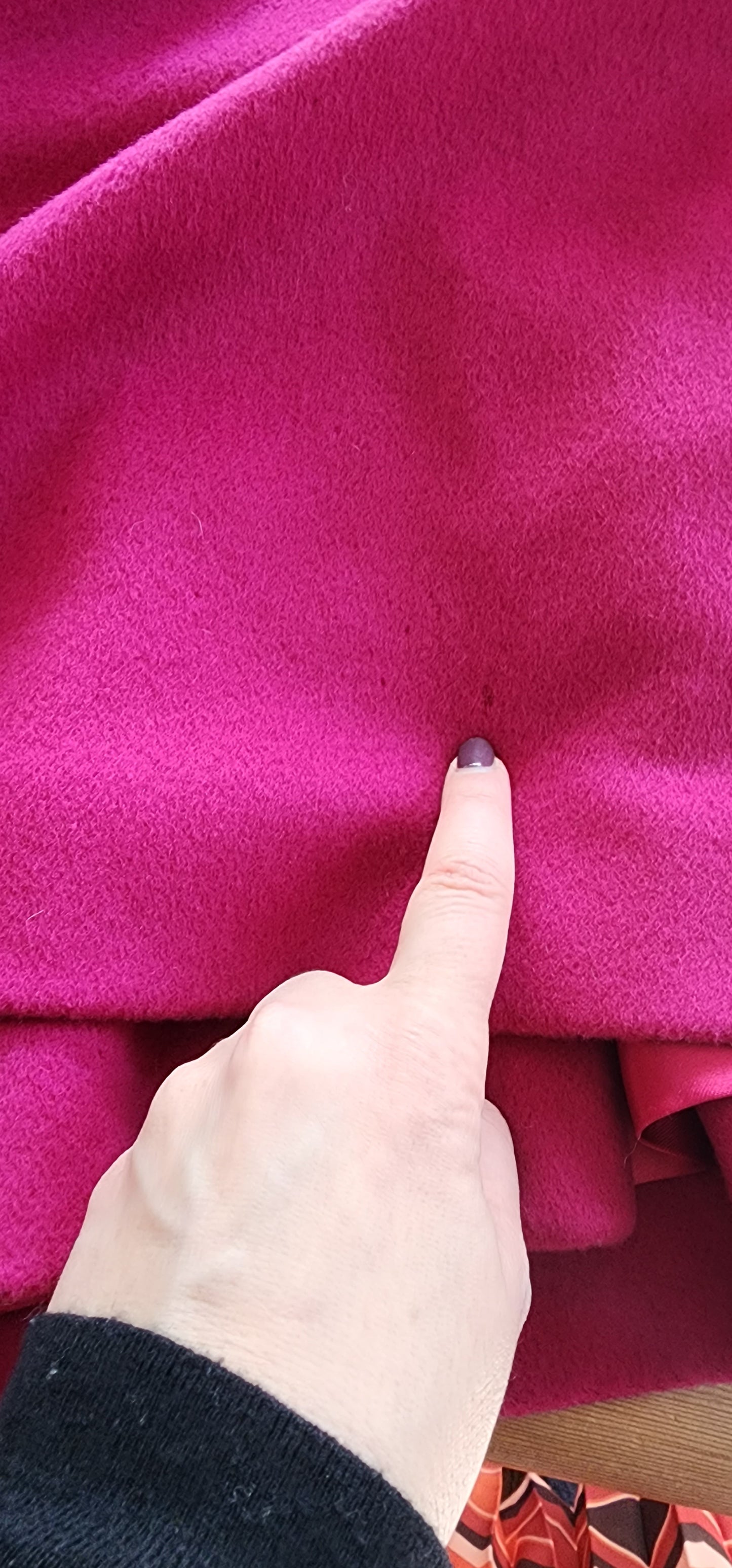 60s Lilli Ann Coat Fuschia Pink Wool White Mink Fur Collar A Line Large