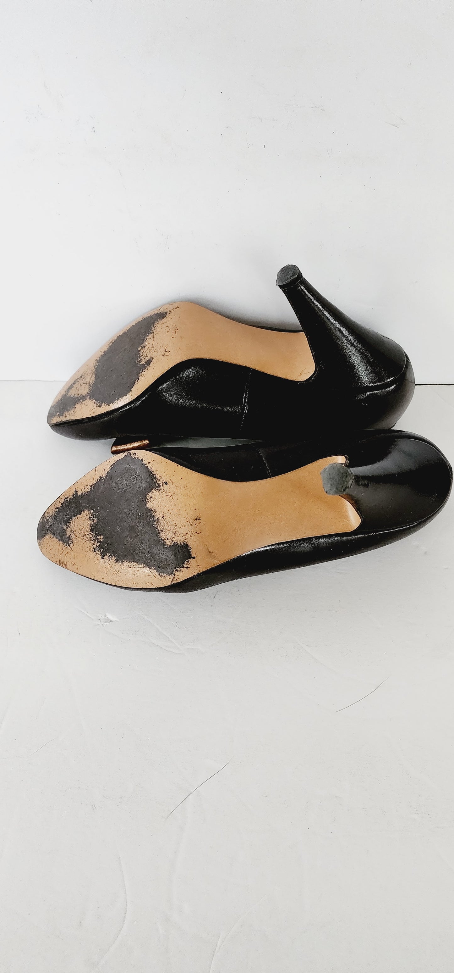 80s Brown Leather Pumps High Heels with Bow Clips by Chandlers Size 7 / Vegan / Original Box