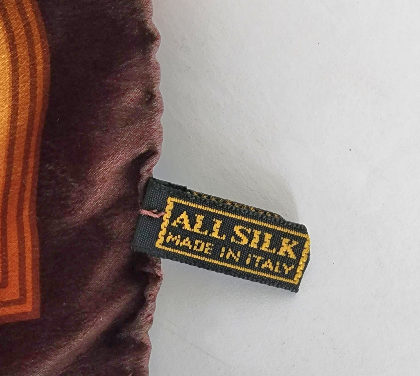 80s Silkprint Scarf Brown Flemish Flowers Baroque Pattern Paloma Picasso