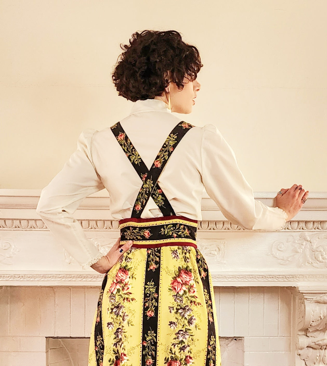 1970s Boho Ensemble of Shirt, Hot Pants-Shorts and Split Front Skirt by New Dimension/S