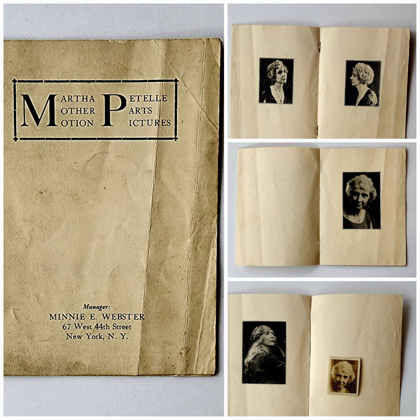 1930s Scrapbook & Ephemera Hollywood Film Star Martha Petelle First Surgical Facelift