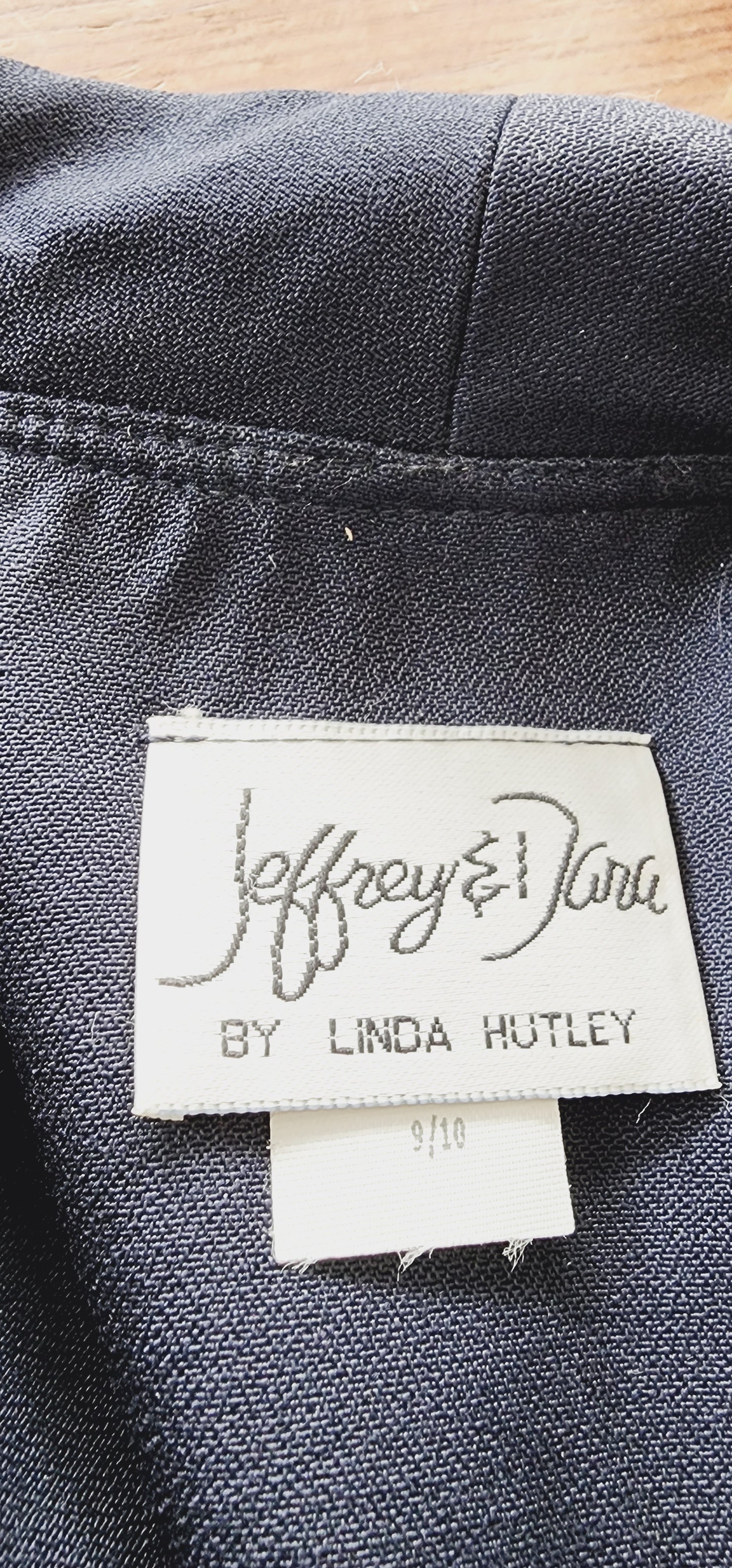 90s Navy Blue Blazer with White Embroidery by Jeffrey & Dara NWT / M