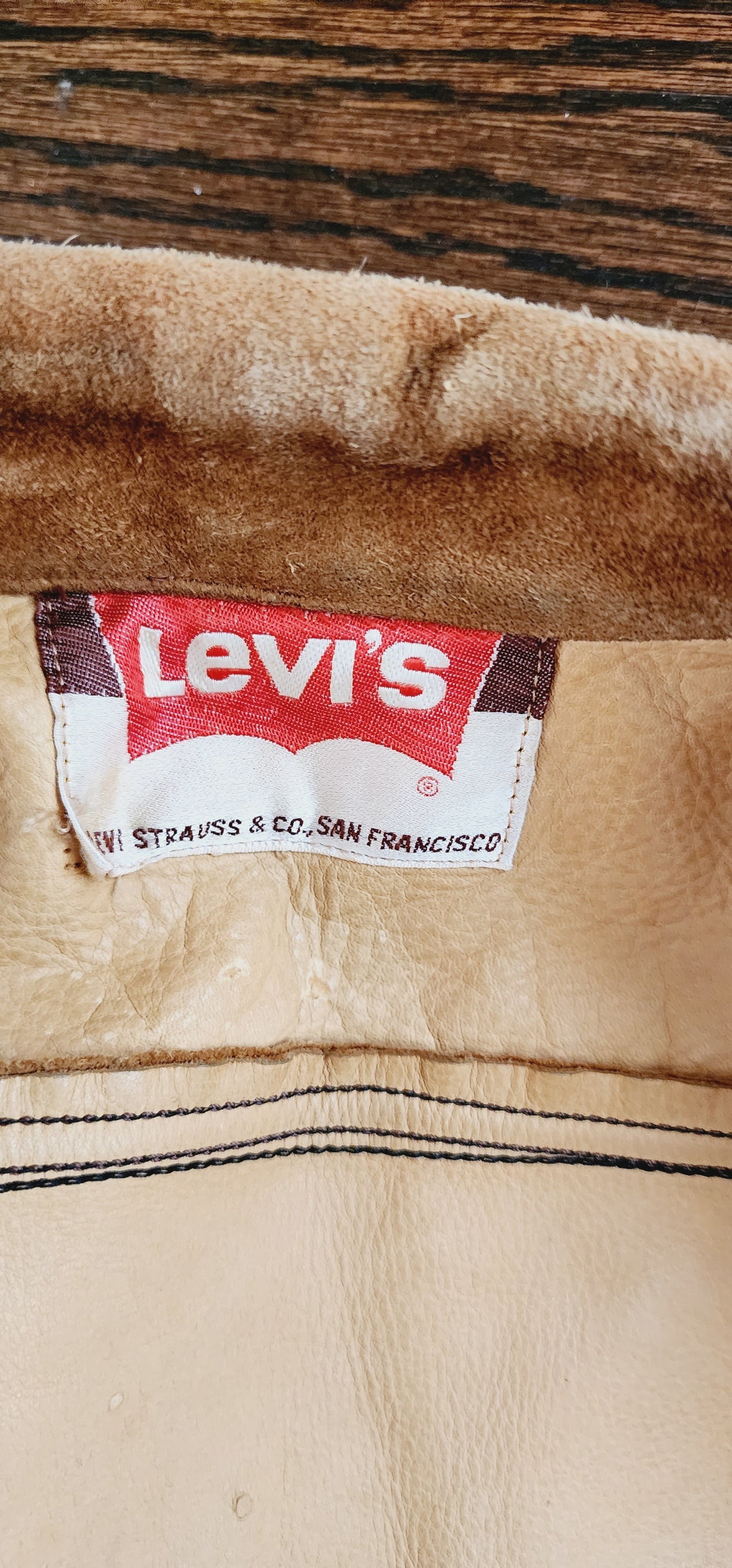 60s Levi's Big E Suede Leather Trucker Jacket Western Motorcycle Rocker