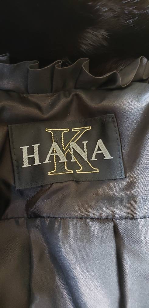 1980s Ranch Mink Fur Coat by Hana K Brown Long