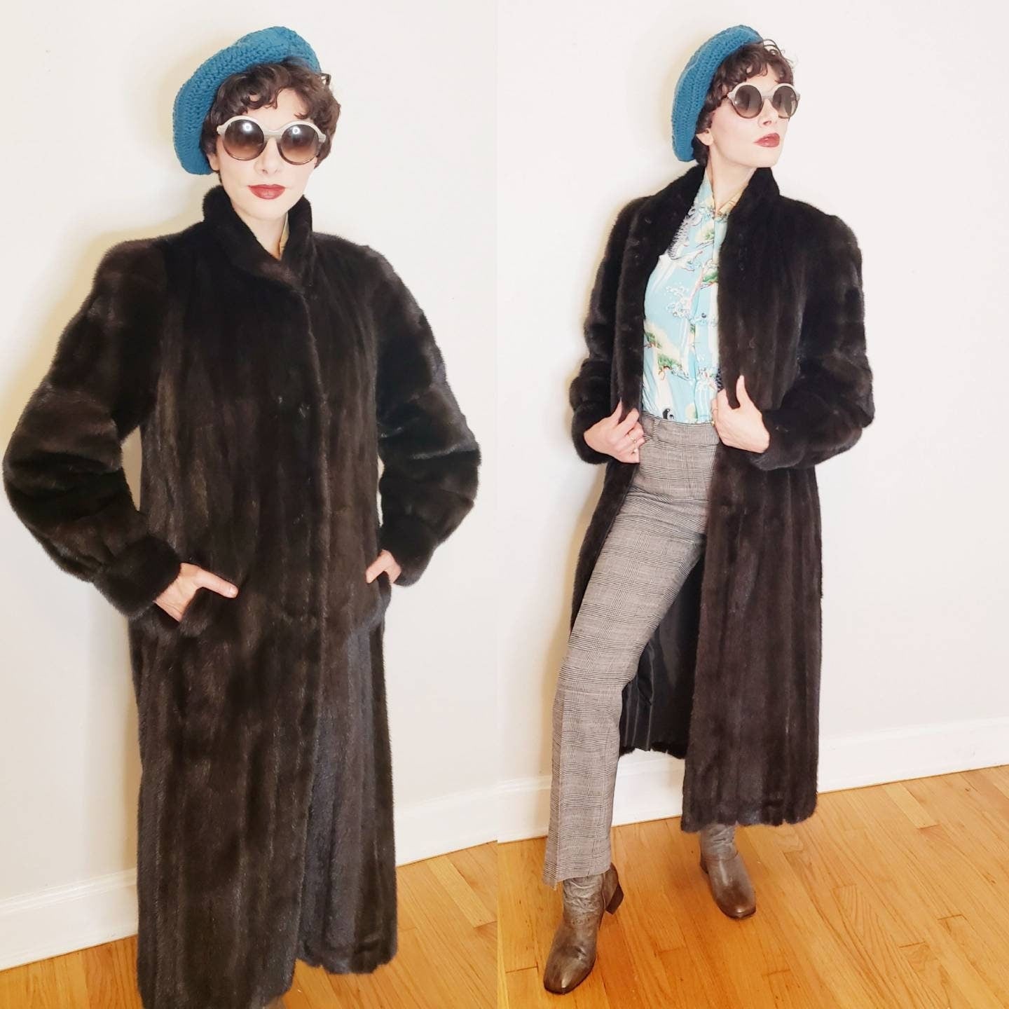 Vintage RANCH MINK Fur Hoodie Hat at Rice and Beans Vintage