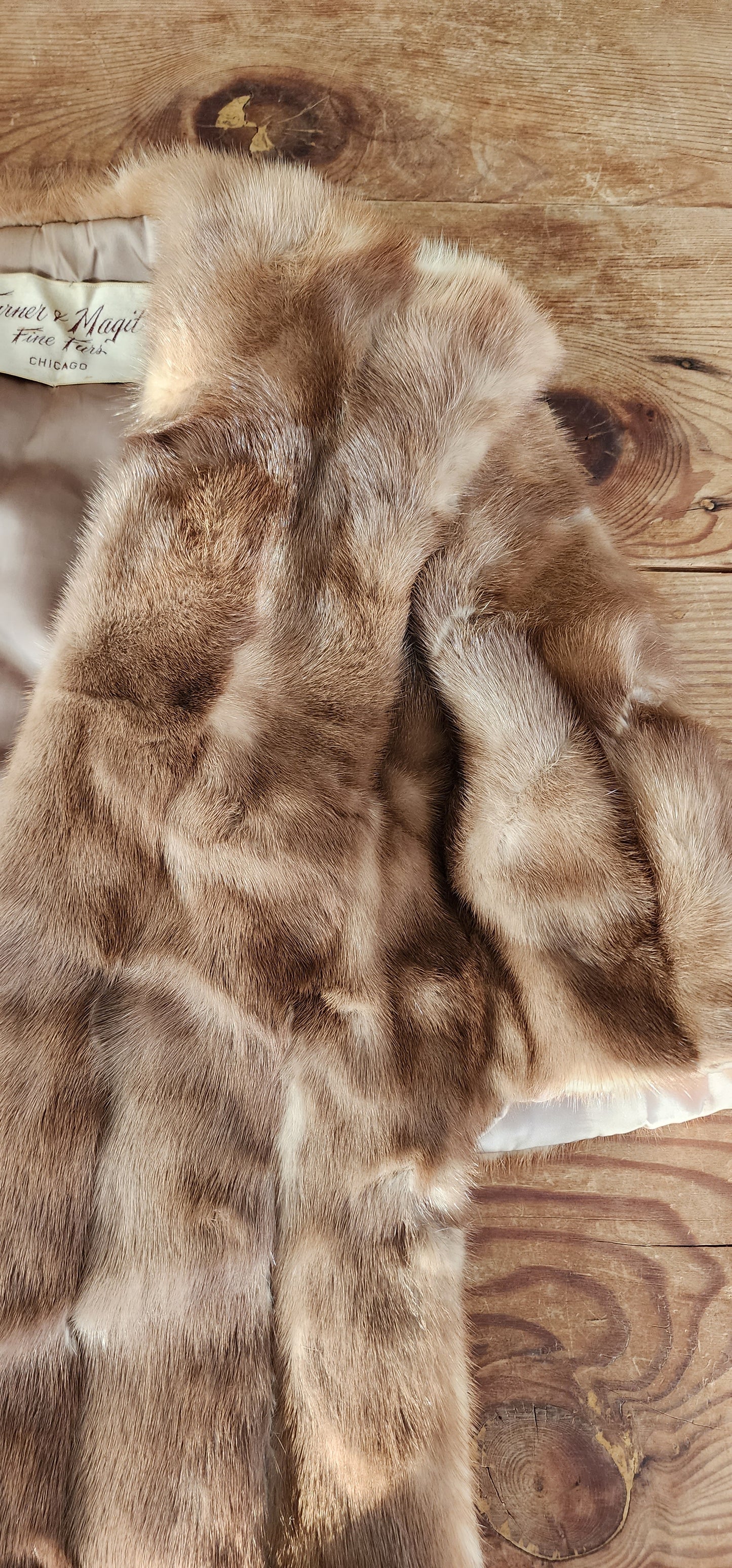1950s Caramel Brown Mink Stole Wrap Shrug