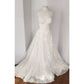 Casablanca Bridal Wedding Dress 2455 Mae Strapless Floral Lace Ivory w/Long Sheer Train Skirt NWT