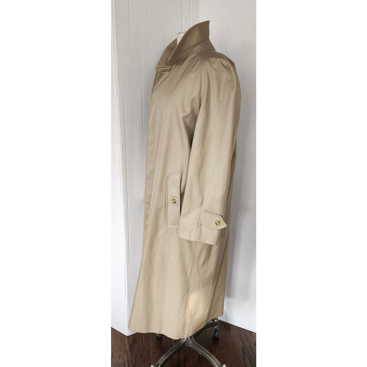 Vintage 80s Burberrys Trench Coat Beige Mens Medium
