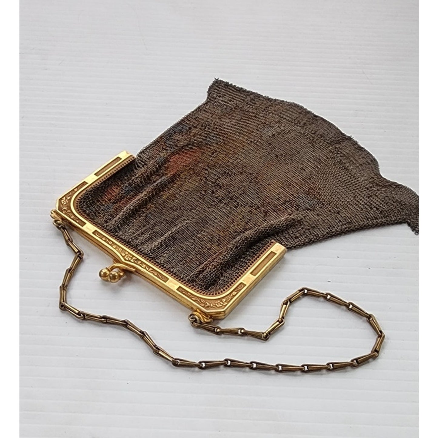 Vintage 1920s Beaded Bag Mesh Evening Purse Whiting Davis