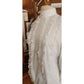 Vintage 70s White Lace Ruffled Front Shirt Long Sleeved Poet's Blouse / M