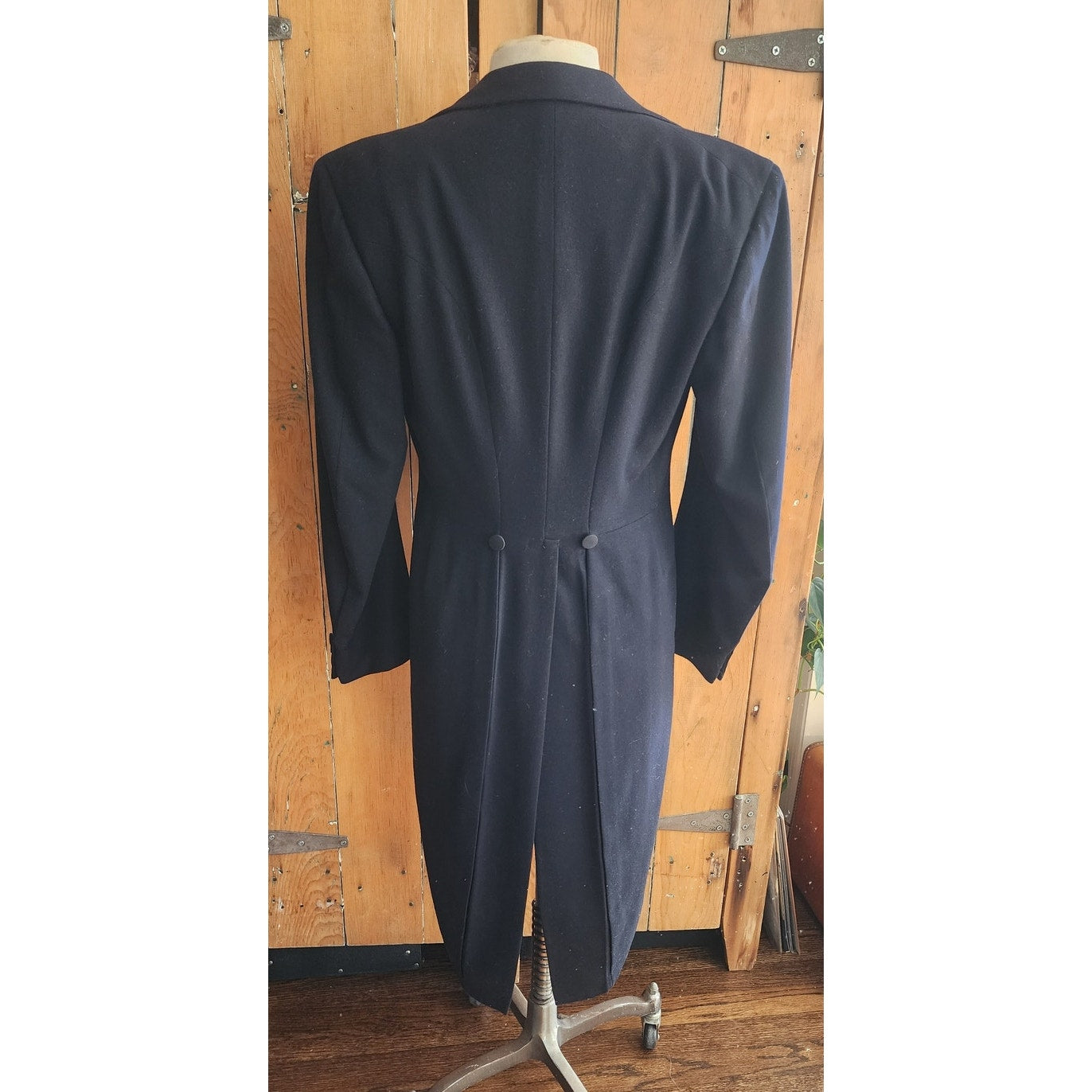 Vintage 30s Mens Tuxedo Tailcoat Black Evening Jacket