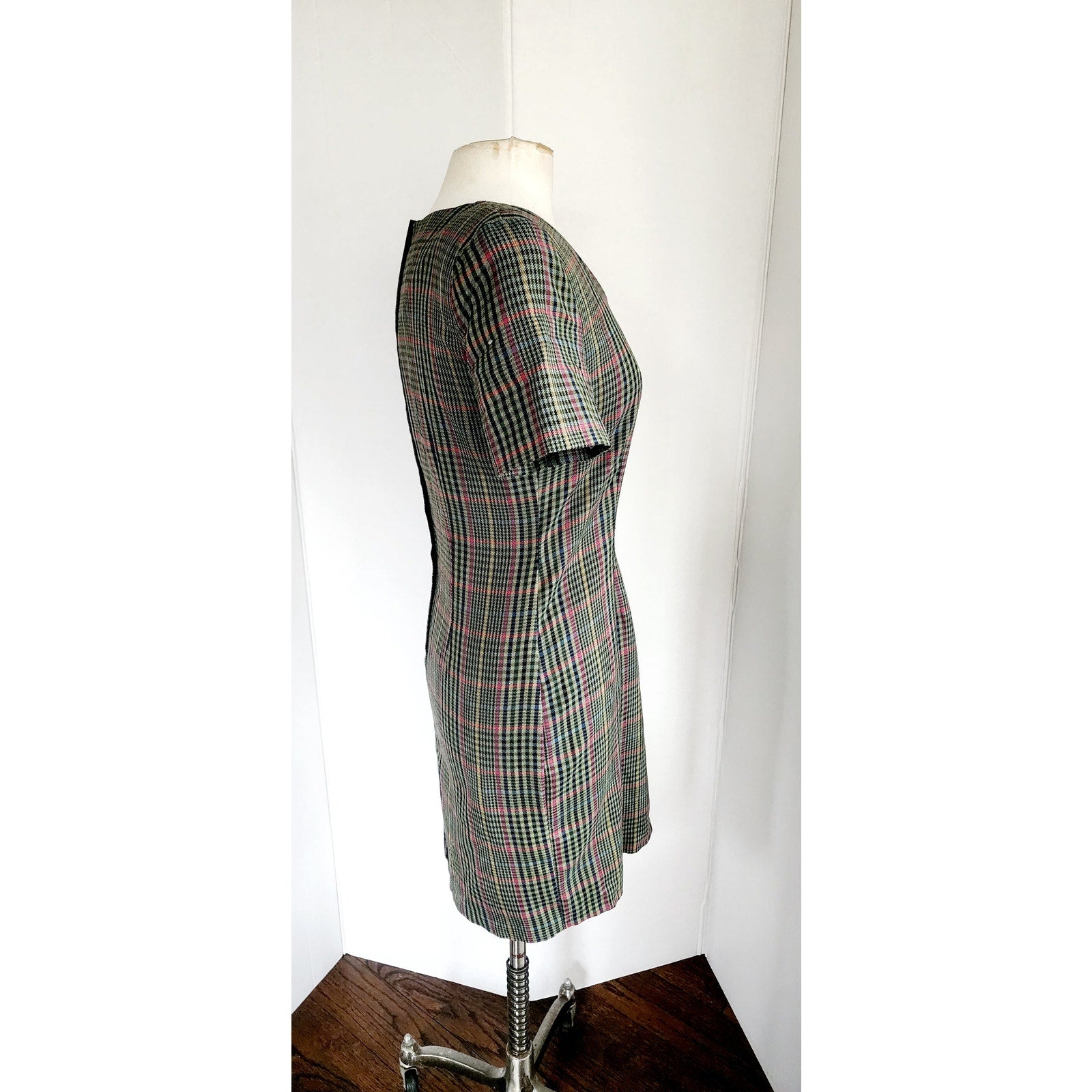 vintage plaid dress 90s 90s Punky Plaid Blazer Dress Luxie Vintage