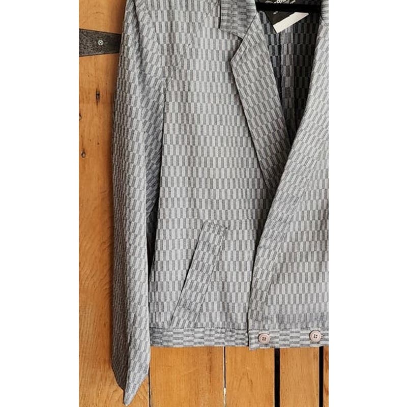 Vintage 80s Mens Gray Blazer by Gabrielle NWT (Deadstock)