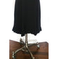 Vintage 1960s Sorelle Fontana Dress Black Rayon Crepe Pleated Fringe Italian Designer