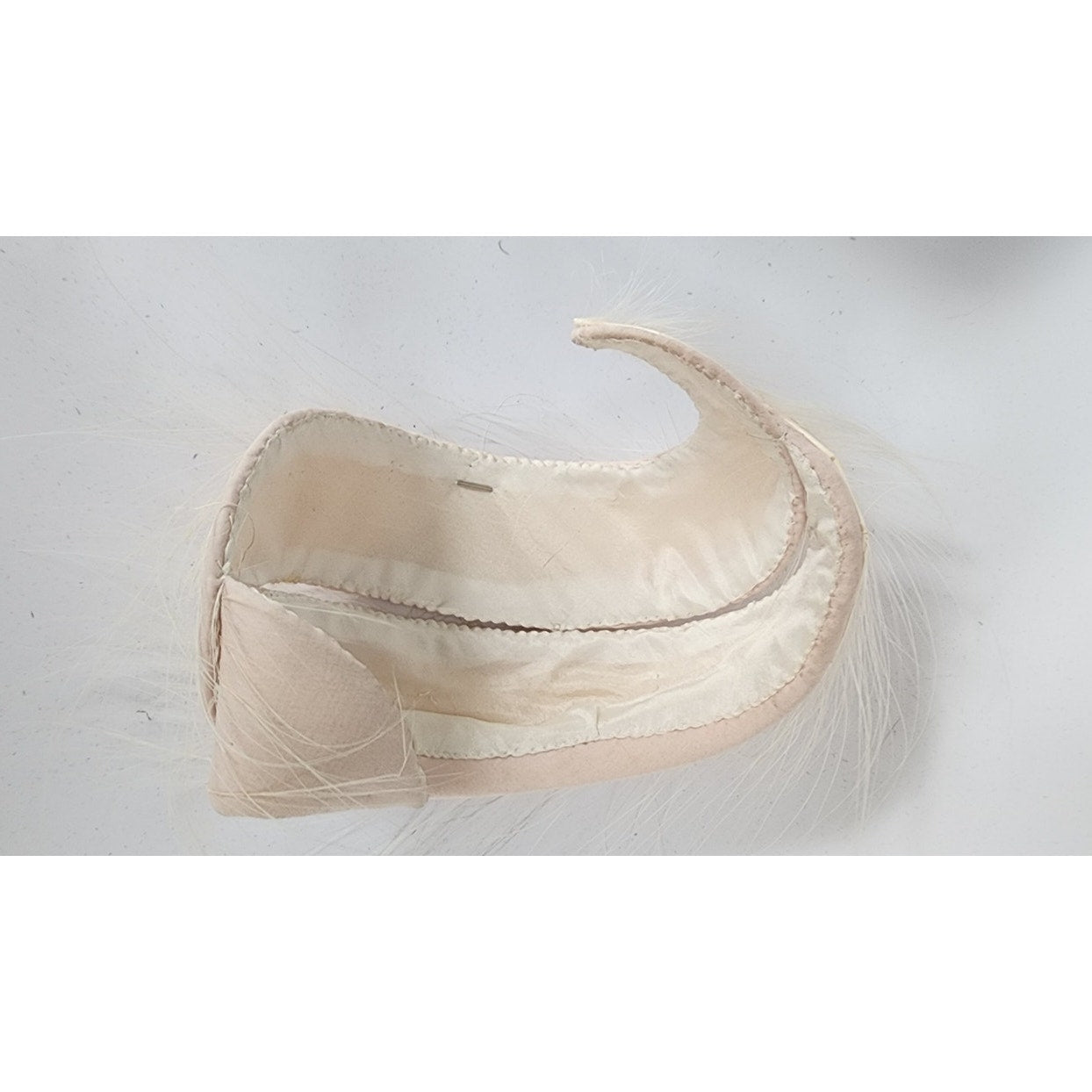 Vintage 1950s Fascinator White Feather Headdress Bridal Headband