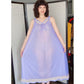 Vintage 60s Peignoir Purple Nylon Slip Dress + Robe Jenelle