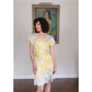 Vintage Y2K Emilio Pucci  Dress Short Sleeved Silkprint  Yellow Gray NWT