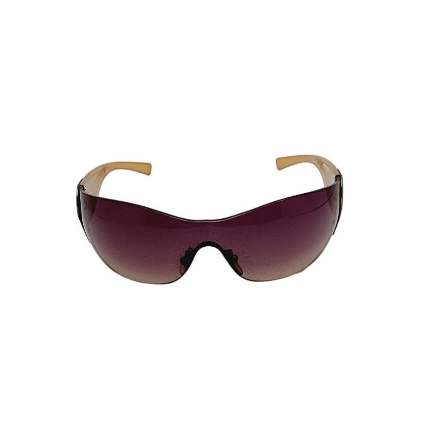 Vintage Prada Chrome Wave Brown Sunglasses Polarized SS 2004 SPR 58F