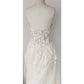 Casablanca Bridal Wedding Dress 2455 Mae Strapless Floral Lace Ivory w/Long Sheer Train Skirt NWT