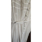 Antique 1910s White Lingerie Tea Dress Lawn Gown Crochet Lace Embroidery Drop Waist L