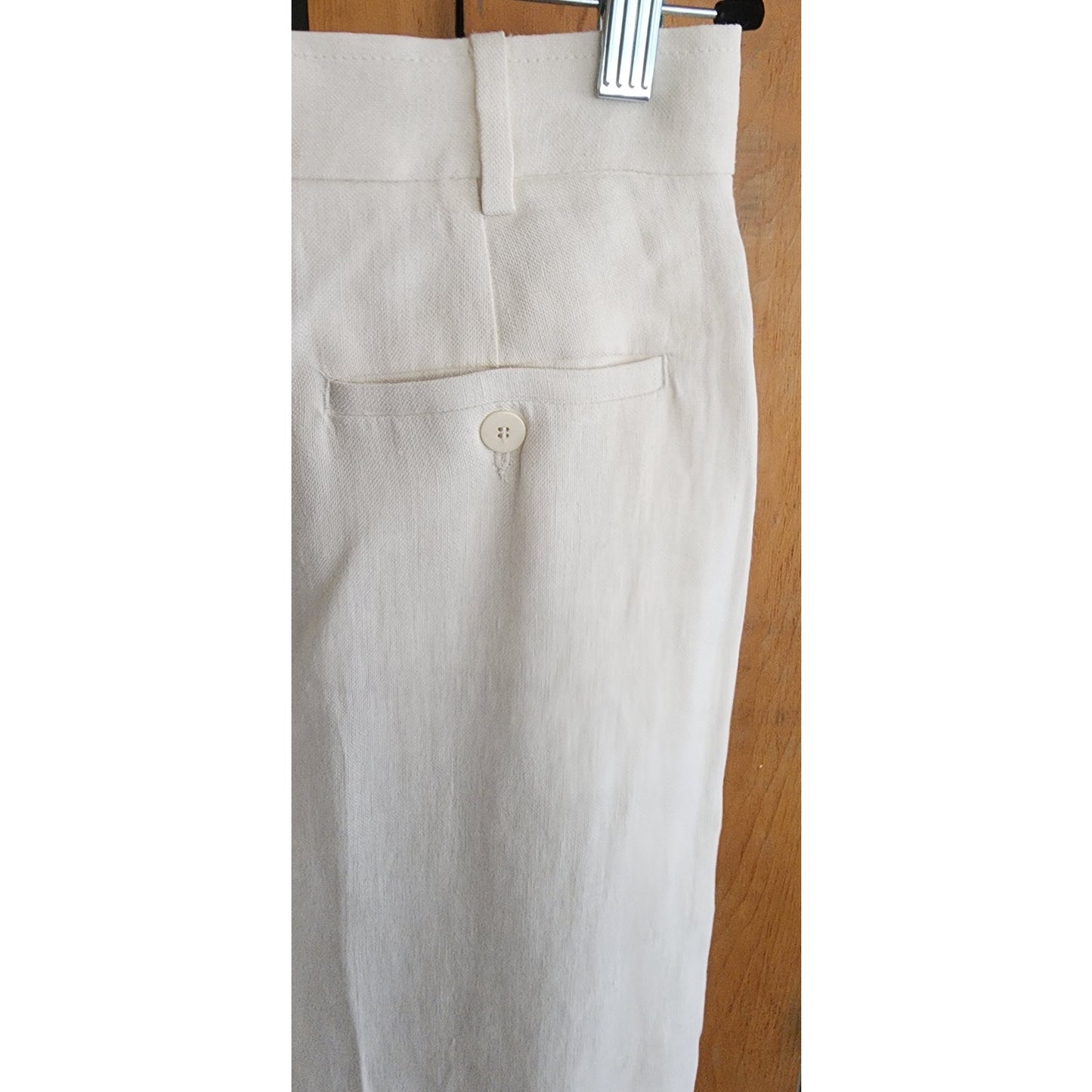 Vintage 2000s Max Mara Weekend Linen Pants White Trousers / Medium