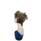 Vintage 1950s Green Hat Floral Fruit Crown Circlet Fascinator w/Veil by Chapette