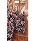 Vintage 1980s Ungaro Dress Silk Floral Rose Print Tie Neck Button Front Pockets