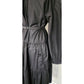 Vintage 2000s Sonia Rykiel Coat Dress / Black Trench Belted Raincoat Ruffled Skirt + Hood / M