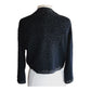 Vintage 50s Beaded Cardigan Black Angora Wool