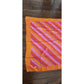 Vintage 70s Liberty of London Silk Scarf Large Orange Pink Diagonal Stripe