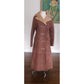 Vintage 1970s Shearling Coat Brown Suede Long Parka Double Breasted
