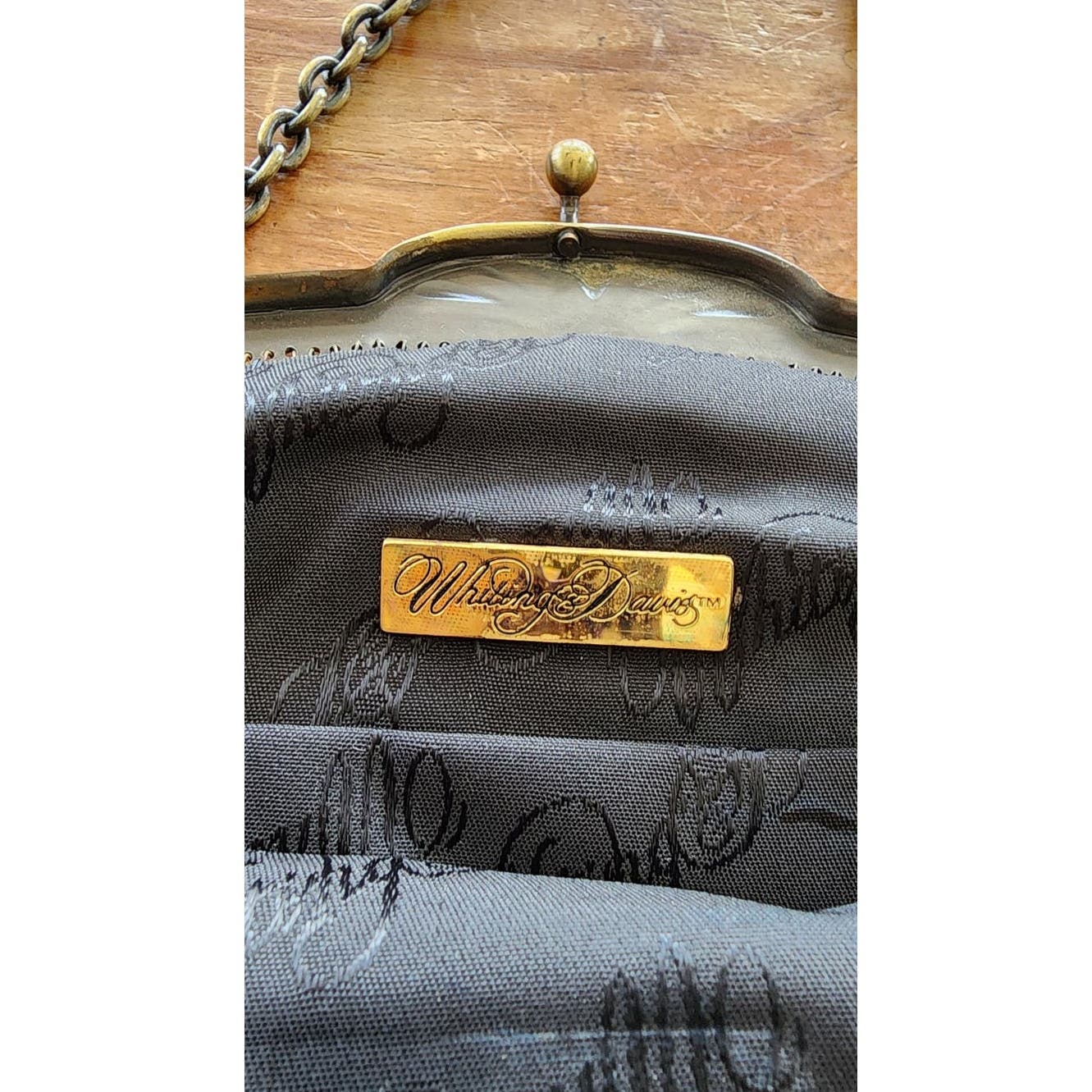 Vintage 20s Style Whiting Davis Art Nouveau Bag Flapper Purse Mesh Floral